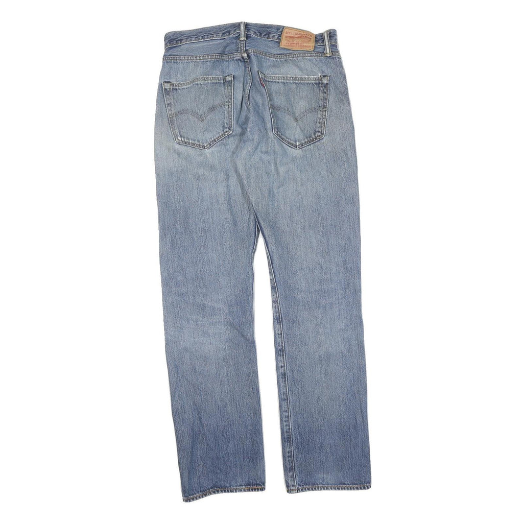 LEVI'S Mens Jeans Blue Regular Straight Denim Light W32 L32 Classic Cotton Zip