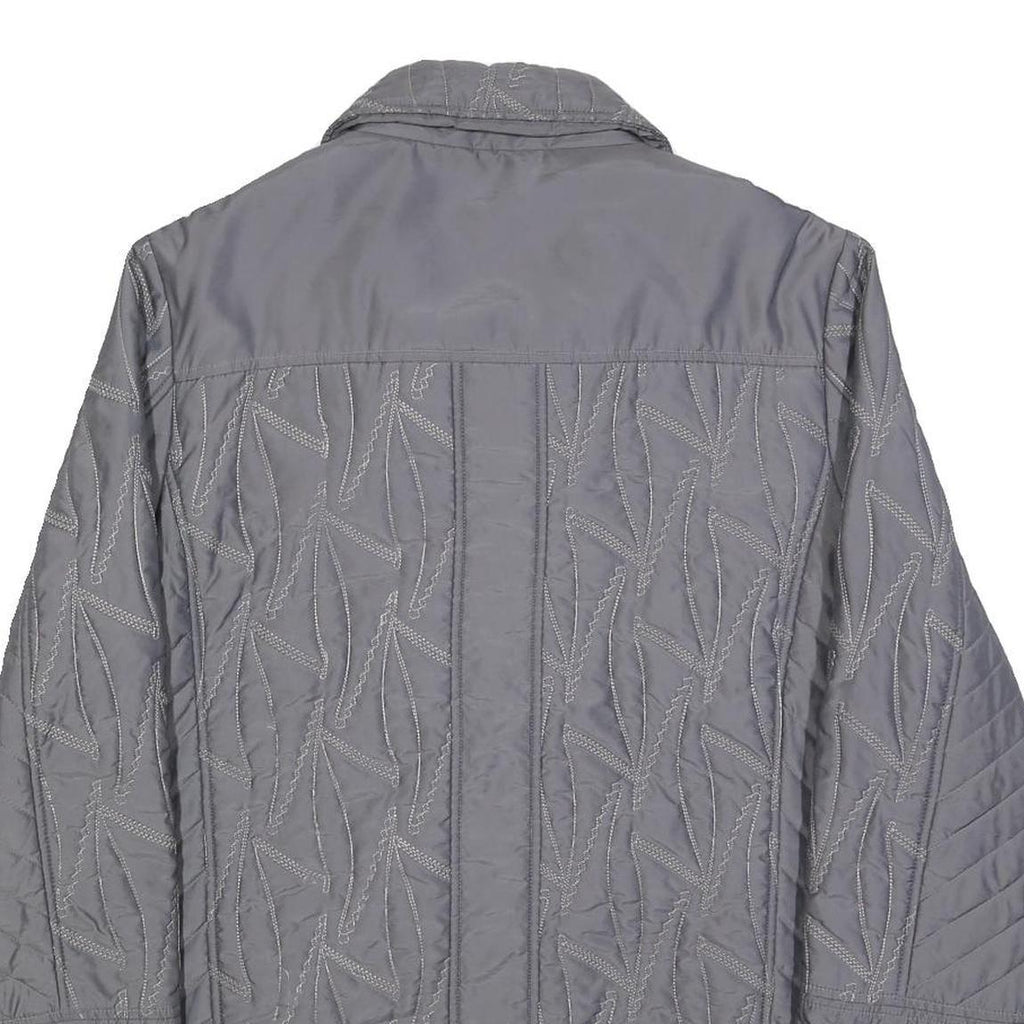 KINGFIELD Womens Grey L Polyester Quilted Jacket Zip Fastening Lightweight