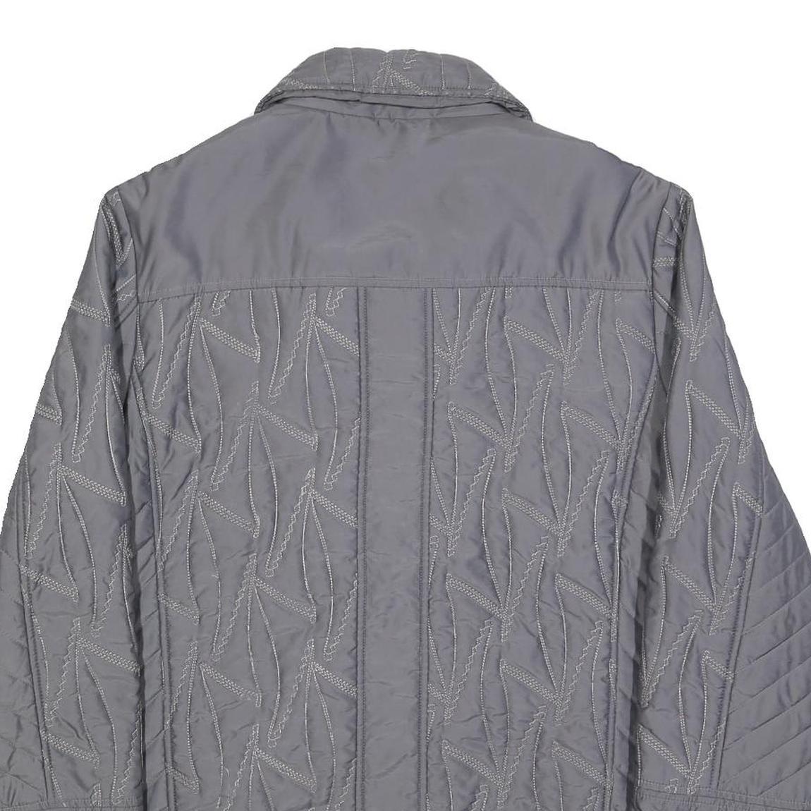 KINGFIELD Womens Grey L Polyester Quilted Jacket Zip Fastening Lightweight