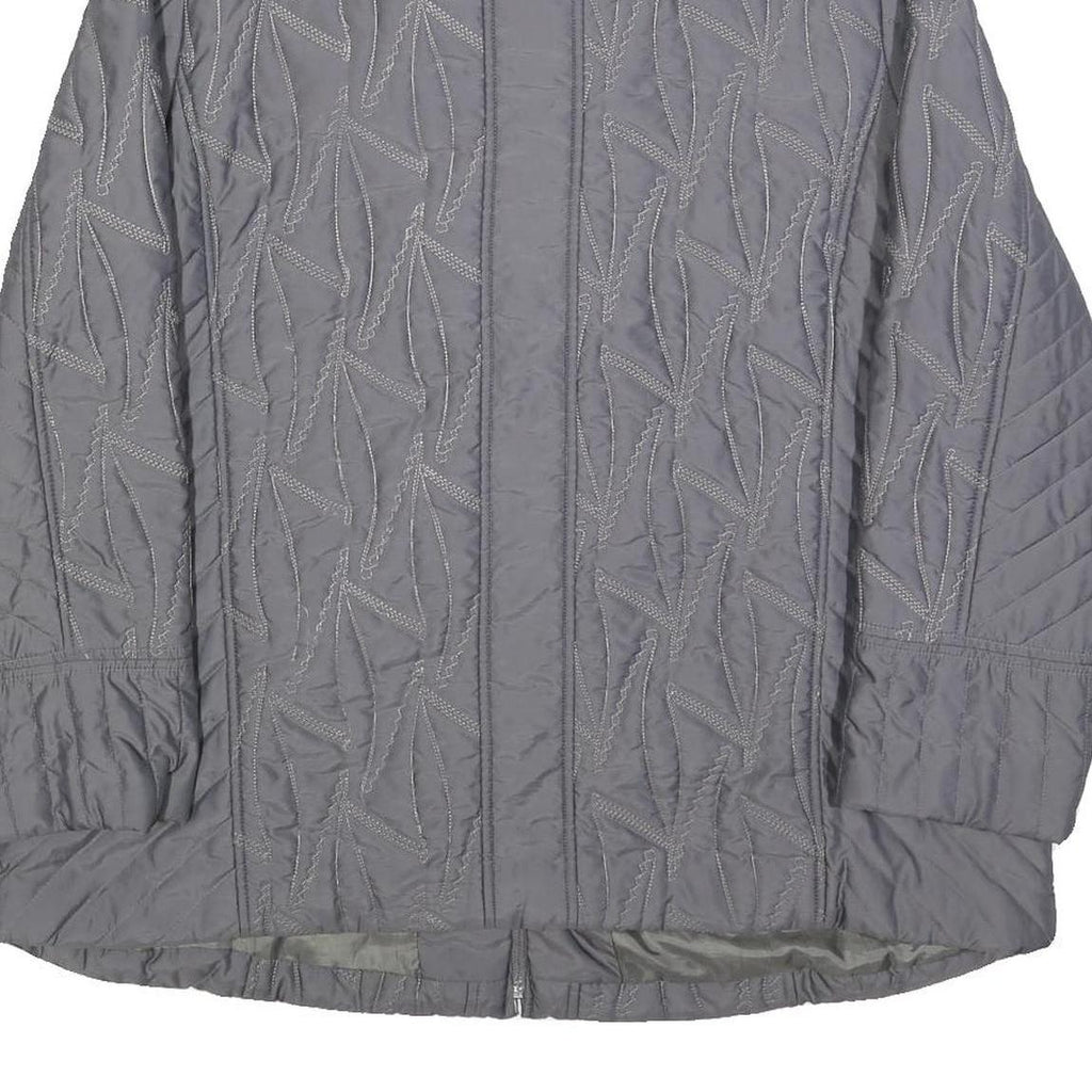 KINGFIELD Womens Grey L Polyester Quilted Jacket Zip Fastening Lightweight
