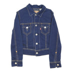 LEVI'S Womens Blue Denim Jacket S Twill Classic Button Closure