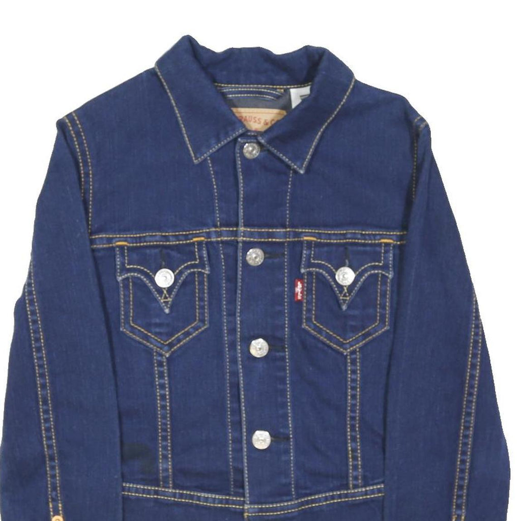 LEVI'S Womens Blue Denim Jacket S Twill Classic Button Closure