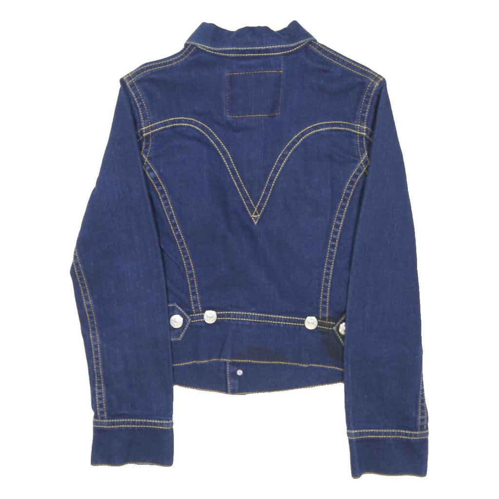 LEVI'S Womens Blue Denim Jacket S Twill Classic Button Closure
