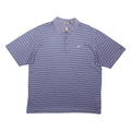 NIKE Mens Blue Striped Short Sleeve Polo Shirt XL Cotton Blend Casual