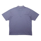 NIKE Mens Blue Striped Short Sleeve Polo Shirt XL Cotton Blend Casual