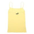 PUMA Womens Yellow S Vest Short Sleeve Scoop Neck Lightweight Casual