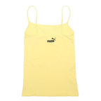 PUMA Womens Yellow S Vest Short Sleeve Scoop Neck Lightweight Casual