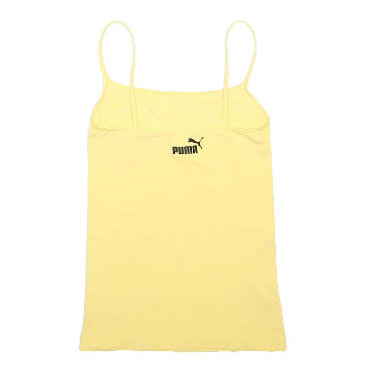 PUMA Womens Yellow S Vest Short Sleeve Scoop Neck Lightweight Casual