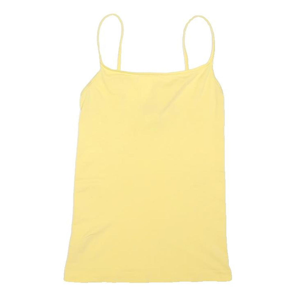 PUMA Womens Yellow S Vest Short Sleeve Scoop Neck Lightweight Casual