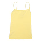 PUMA Womens Yellow S Vest Short Sleeve Scoop Neck Lightweight Casual