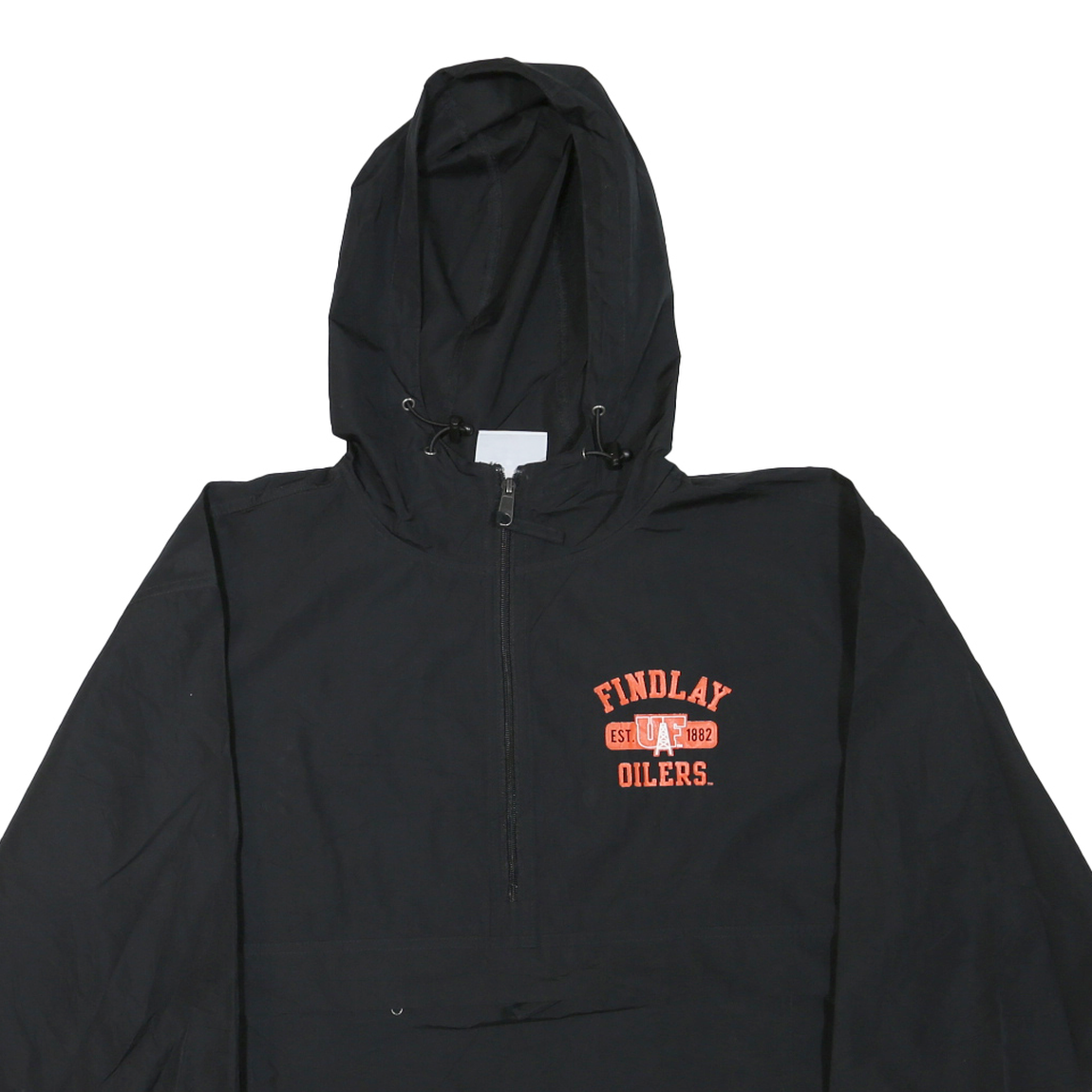 CHAMPION Mens Black Findlay Oilers Zip Hooded Jacket M Polyester Blend