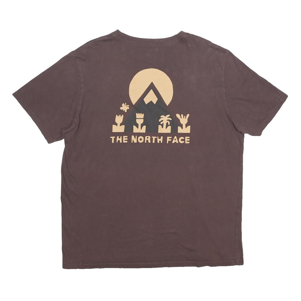 THE NORTH FACE Mens Brown XL Short Sleeve Crew Neck Graphic T-Shirt