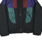 MCGREGOR Mens Black & Burgundy & Purple Colourblock Nylon Zip Jacket L Polyester