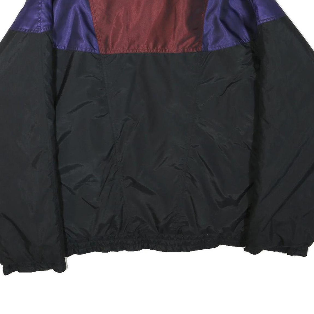MCGREGOR Mens Black & Burgundy & Purple Colourblock Nylon Zip Jacket L Polyester