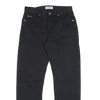 LEE COOPER Mens Regular Fit Black Denim Jeans Cotton W32 L34 Classic Zip Closure