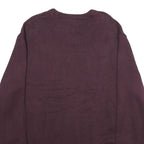 CHAPS Mens Maroon Plain Cotton Jumper Crew Neck Basic Knit 2XL Classic