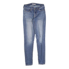 LEVI'S 711 Womens Slim Blue Denim Jeans Cotton Blend W24 L30 Stylish Zip