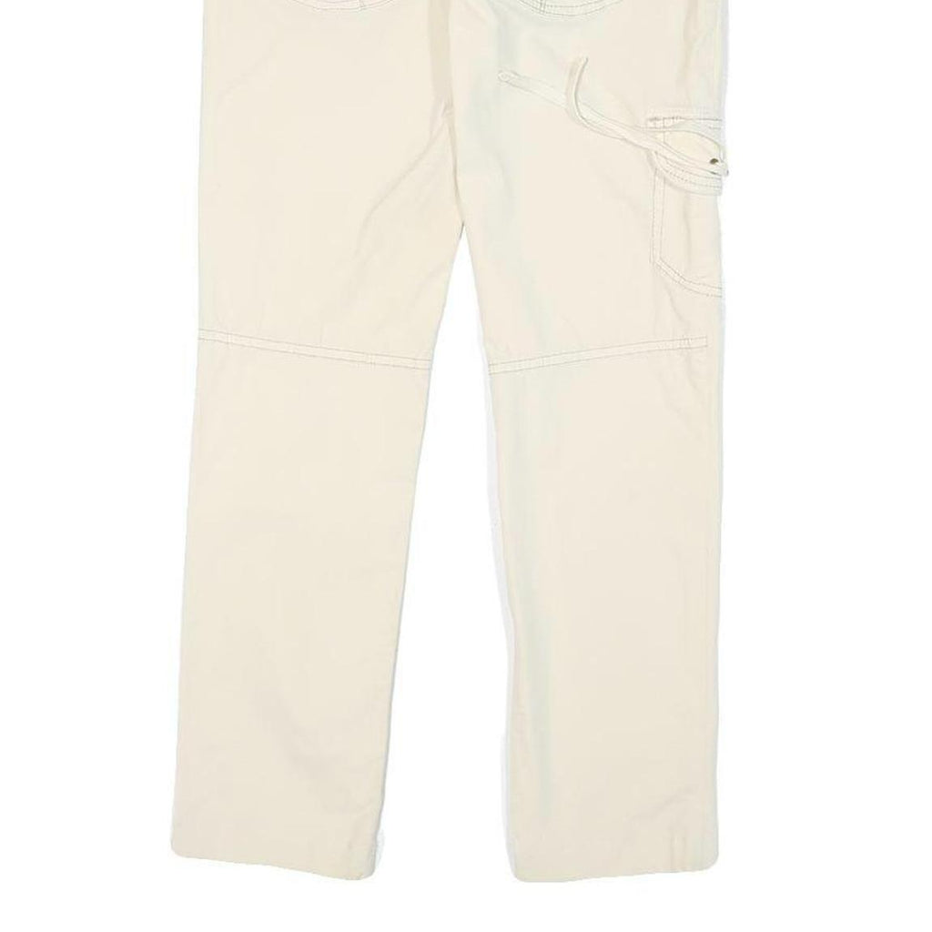 GUESS Womens Cotton Blend White Slim Straight Trousers W28 L26 Casual Denim