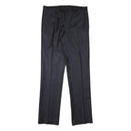 DKNY Mens Wool Blend Black Regular Fit Straight Trousers W32 L33 Elegant