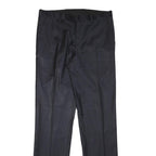 DKNY Mens Wool Blend Black Regular Fit Straight Trousers W32 L33 Elegant