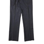 DKNY Mens Wool Blend Black Regular Fit Straight Trousers W32 L33 Elegant