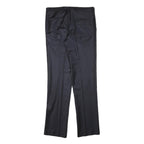 DKNY Mens Wool Blend Black Regular Fit Straight Trousers W32 L33 Elegant