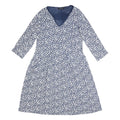 WEEKEND MAX MARA Womens Blue & White Floral Day Dress Viscose Blend 3/4 Sleeve
