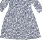 WEEKEND MAX MARA Womens Blue & White Floral Day Dress Viscose Blend 3/4 Sleeve