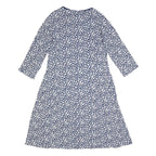 WEEKEND MAX MARA Womens Blue & White Floral Day Dress Viscose Blend 3/4 Sleeve