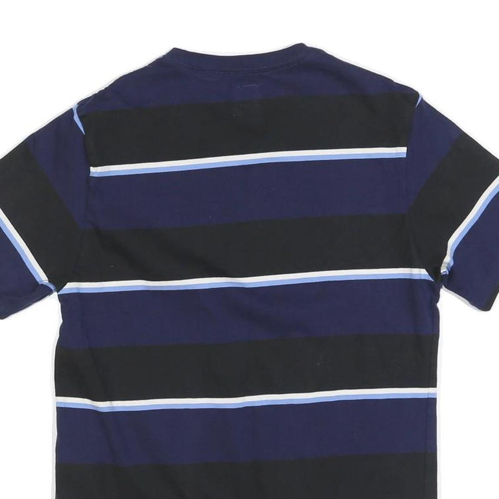 LEVI'S Mens Blue & Black Striped T-Shirt S Short Sleeve Crew Neck Casual Cotton