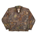 WOOLRICH Mens Brown Polyester Camouflage Zip Jacket L Outdoor Classic Fit