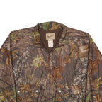WOOLRICH Mens Brown Polyester Camouflage Zip Jacket L Outdoor Classic Fit