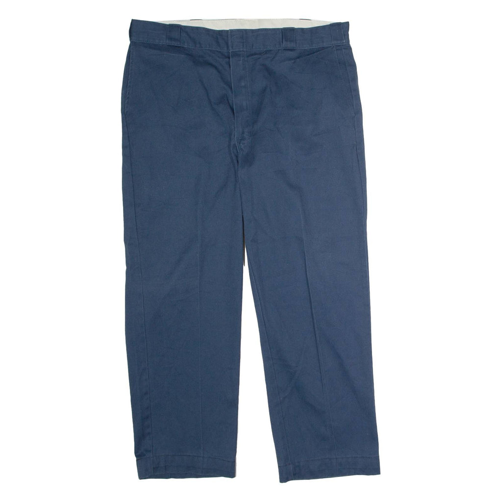 DICKIES Workwear Mens Twill Trousers Blue Regular Straight W40 L30