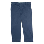 DICKIES Workwear Mens Twill Trousers Blue Regular Straight W40 L30