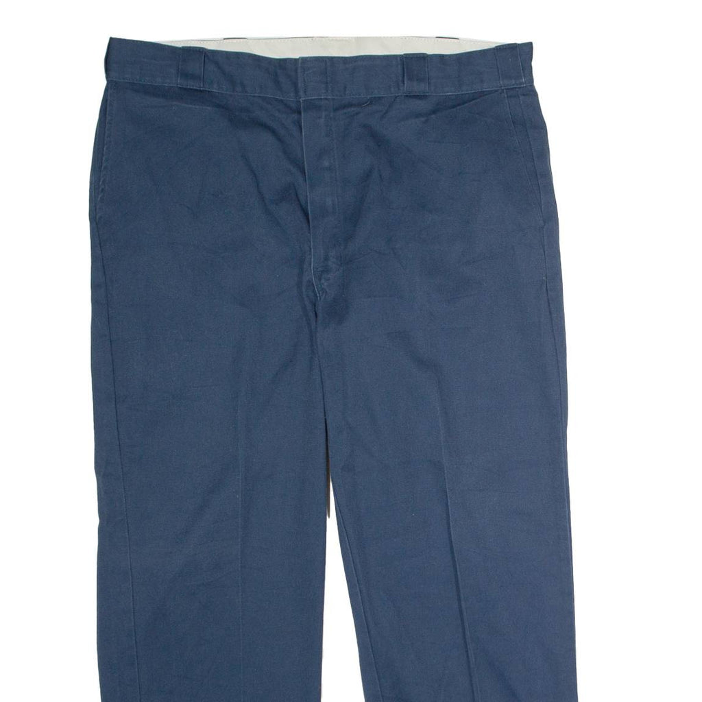 DICKIES Workwear Mens Twill Trousers Blue Regular Straight W40 L30