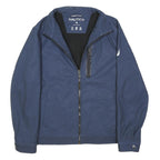 NAUTICA Mens Blue Zip Jacket M Polyester Blend Plain Logo Details Casual Outdoor