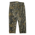 WRANGLER Mens Cotton Blend Camouflage Regular Straight Trousers W35 L29 Outdoor