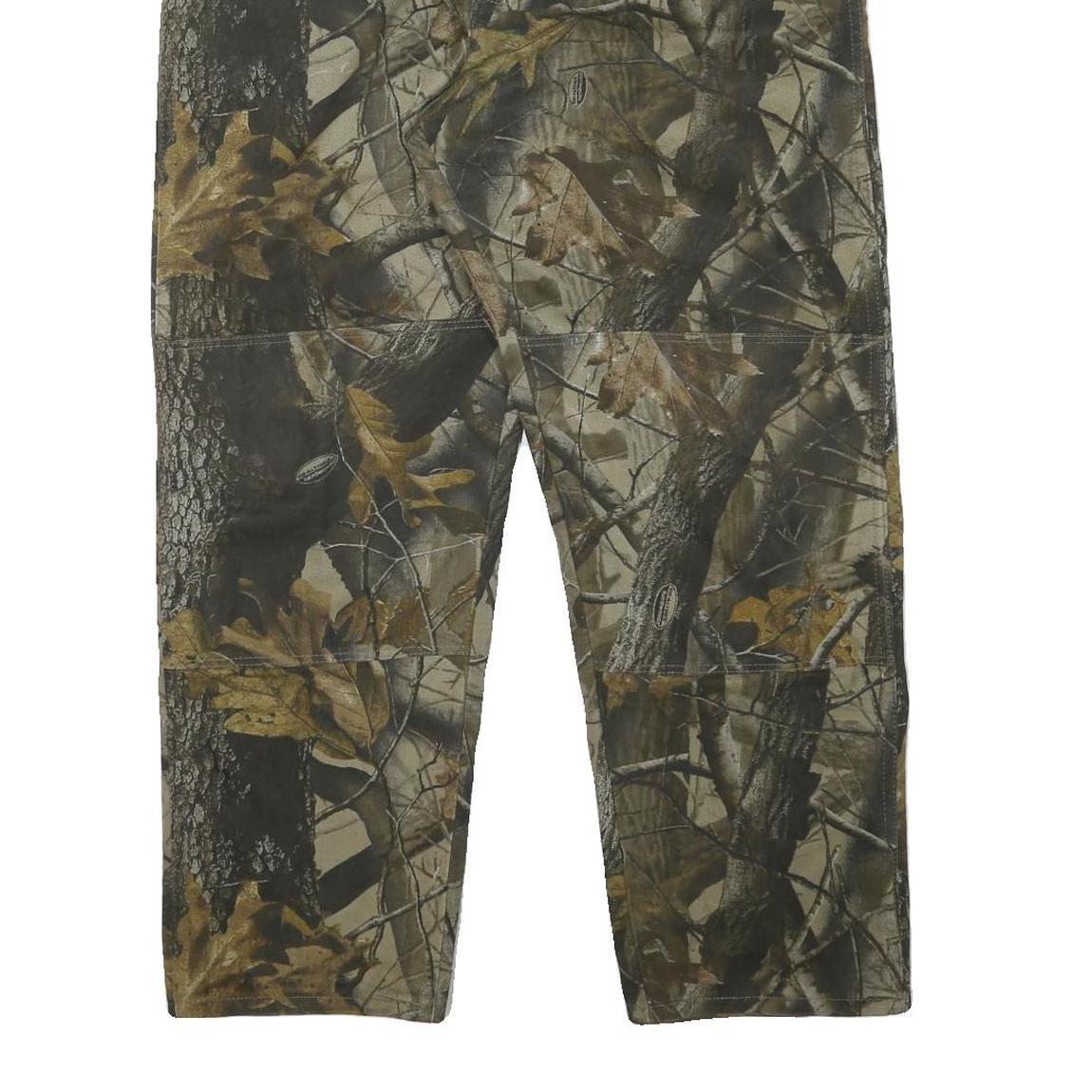 WRANGLER Mens Cotton Blend Camouflage Regular Straight Trousers W35 L29 Outdoor