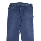 DICKIES Mens Jeans Blue Regular Straight Denim Medium W38 L33 Workwear Zip