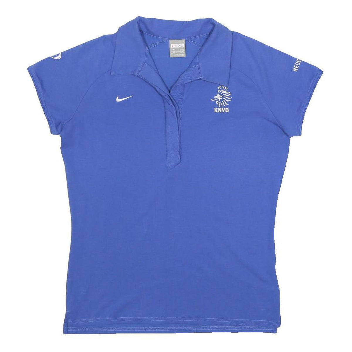 NIKE Womens Blue KNVB Logo Short Sleeve Polo Shirt XL Sports
