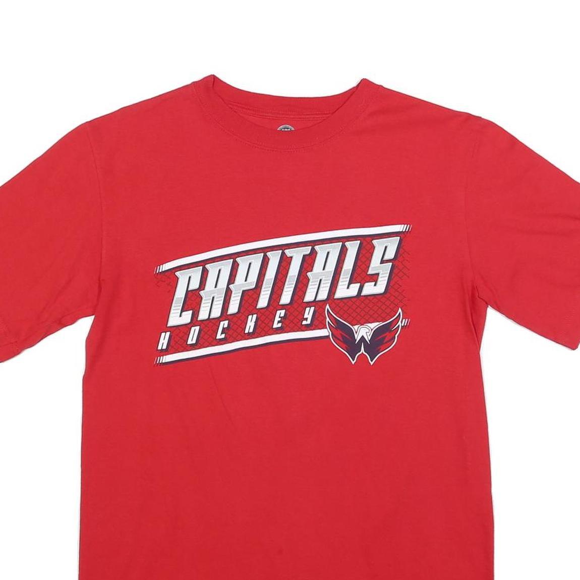 NHL Mens Red Capitals Hockey Graphic T-Shirt M Short Sleeve Crew Neck Casual