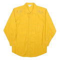 MOSKITO Boys Yellow Cotton Blend Casual Shirt L Button Front Long Sleeve