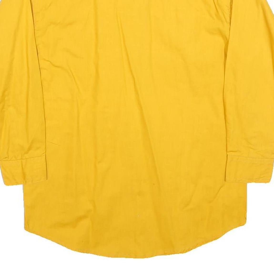 MOSKITO Boys Yellow Cotton Blend Casual Shirt L Button Front Long Sleeve