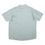 CINTAS Mens Blue Work Shirt XL Cotton Blend Short Sleeve Button Front