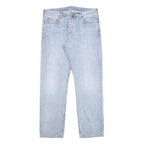 CARHARTT Mens Jeans Blue Regular Straight Denim Light W36 L34 Classic Casual