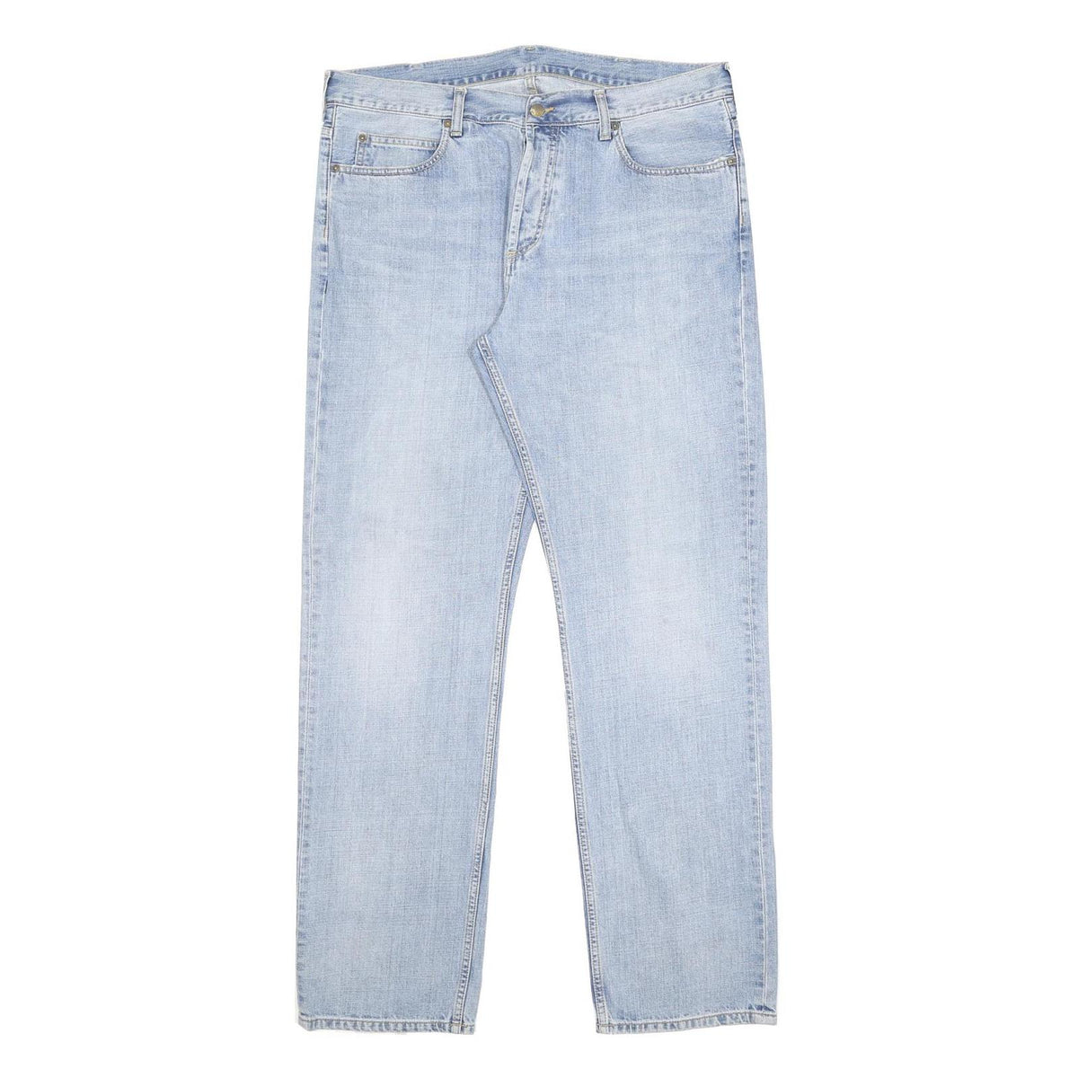 CARHARTT Mens Jeans Blue Regular Straight Denim Light W36 L34 Classic Casual