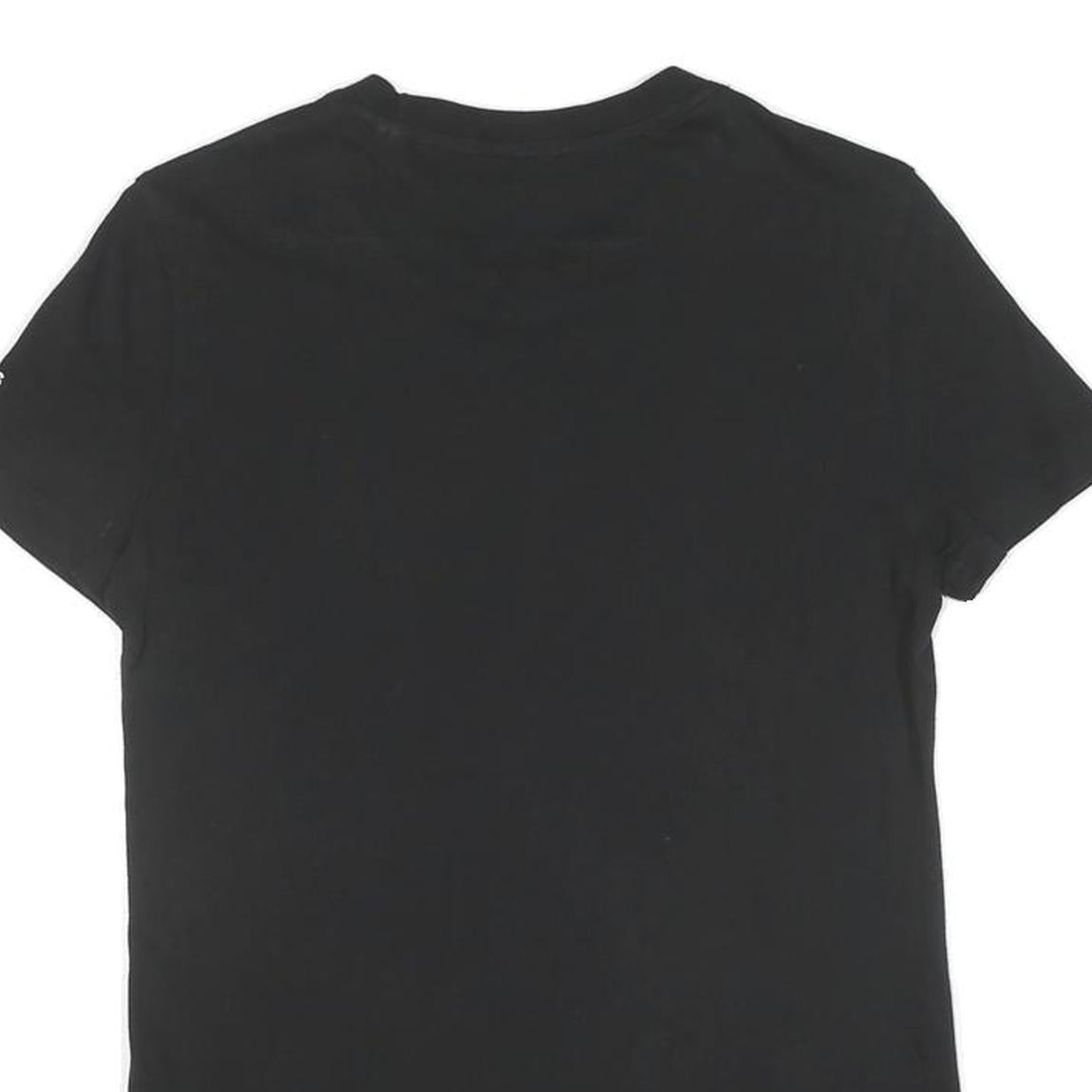 ADIDAS Womens Black & White Logo Graphic T-Shirt S Short Sleeve Crew Neck