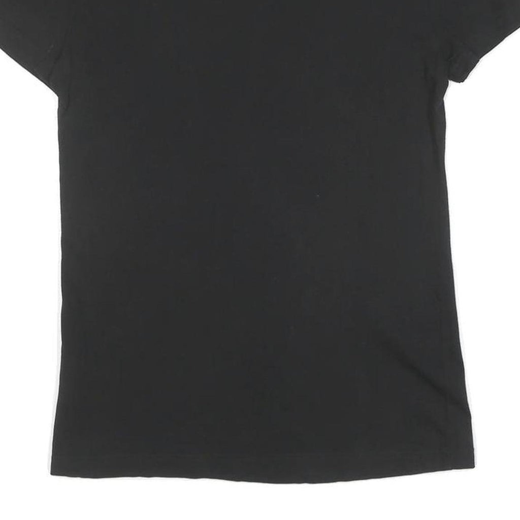 ADIDAS Womens Black & White Logo Graphic T-Shirt S Short Sleeve Crew Neck