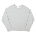 CHAMPION Mens Grey Cotton Blend Crew Neck Sweatshirt L Pullover Classic Logo