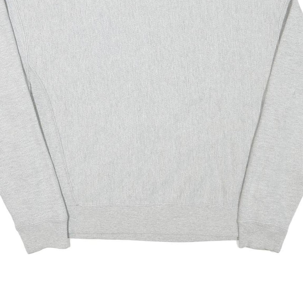 CHAMPION Mens Grey Cotton Blend Crew Neck Sweatshirt L Pullover Classic Logo